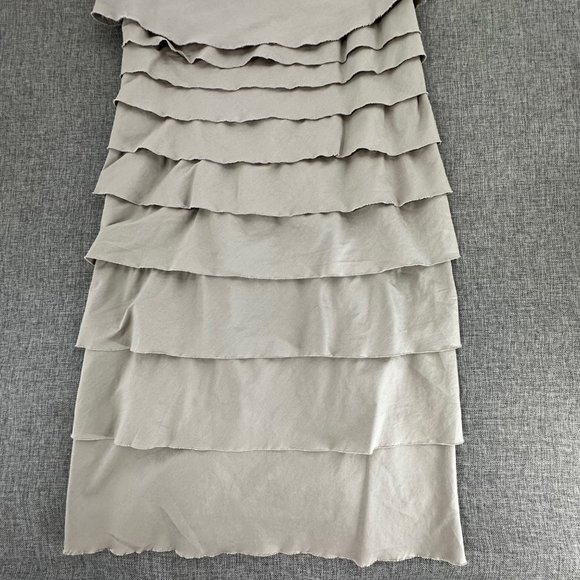 Alfani Layered Tiered Dress Size 2 Scoop Neck Sleeveless Fringe Edges Cotton, Sp - Picture 4 of 16